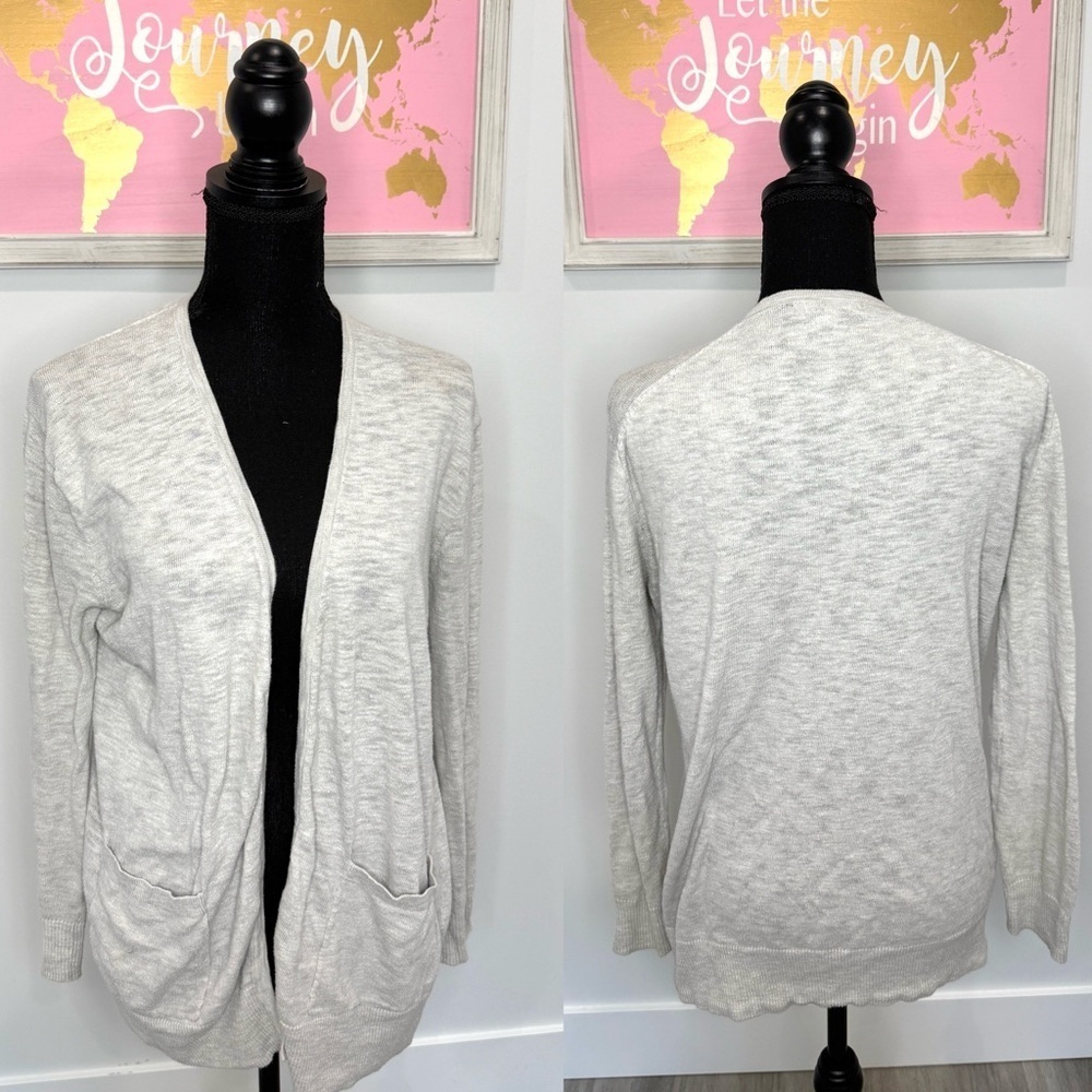 Madewell Heather Gray Front Open Cardigan (XXS)